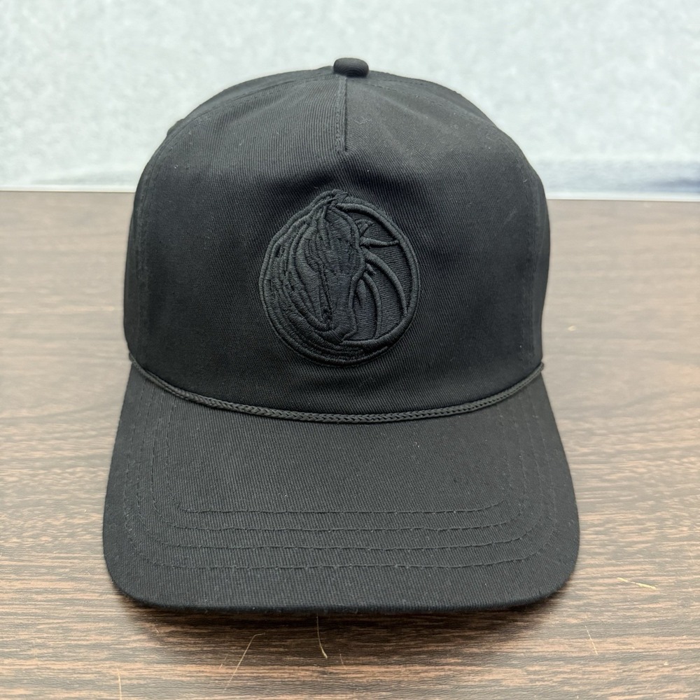 Dallas‎ Mavericks Hat Cap Snapback Black NBA Sprite Blacked Out One Size